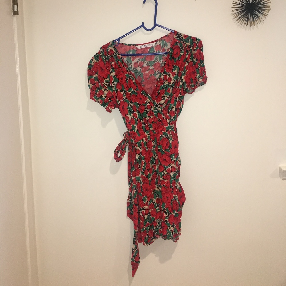 Zara - Wrap Around Dress with Tie